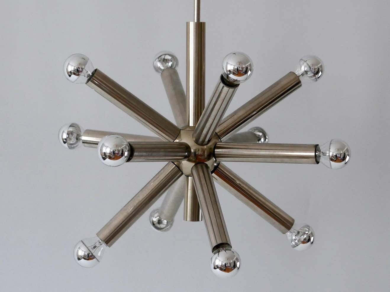 12 Armed Mid Century Modern Sputnik Chandelier Or Pendant Lamp, 1960s, Germany photo for sale