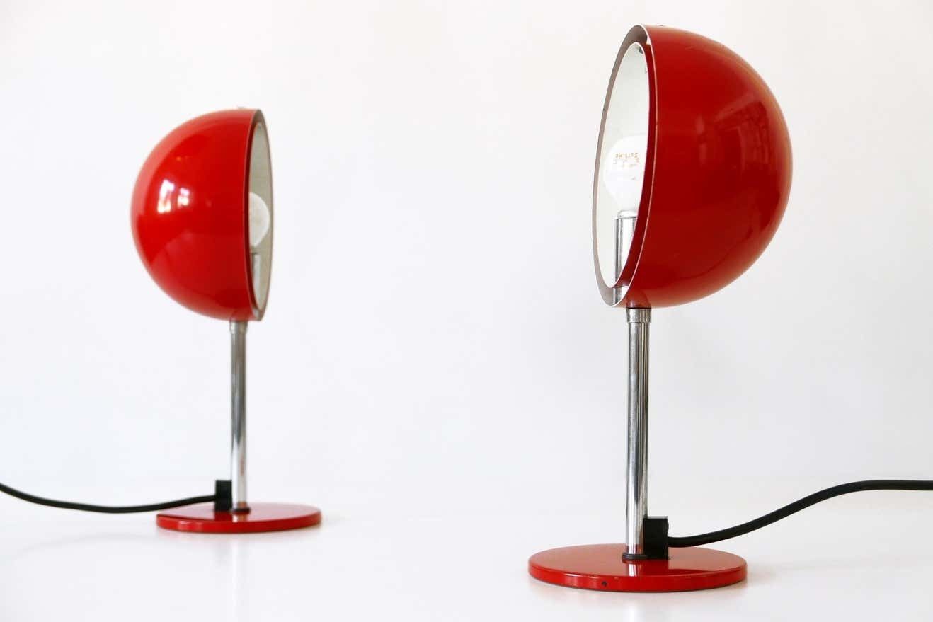 photo vinterior Set Of Two Mid Century Modern Moon Table Lamps By Hustadt Leuchten 1960s Germany