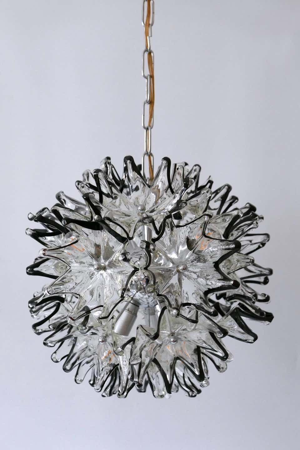 photo furniture Mid Century Modern 6 Flamed Chandelier Or Pendant Lamp Dandelion 1960s Italy