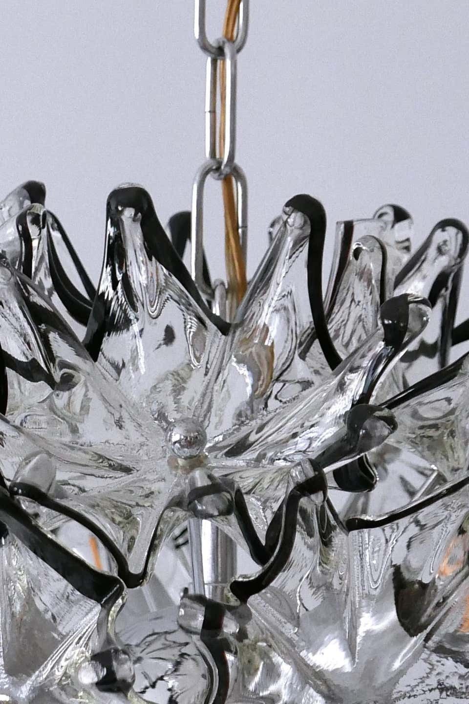 photo vinterior Mid Century Modern 6 Flamed Chandelier Or Pendant Lamp Dandelion 1960s Italy