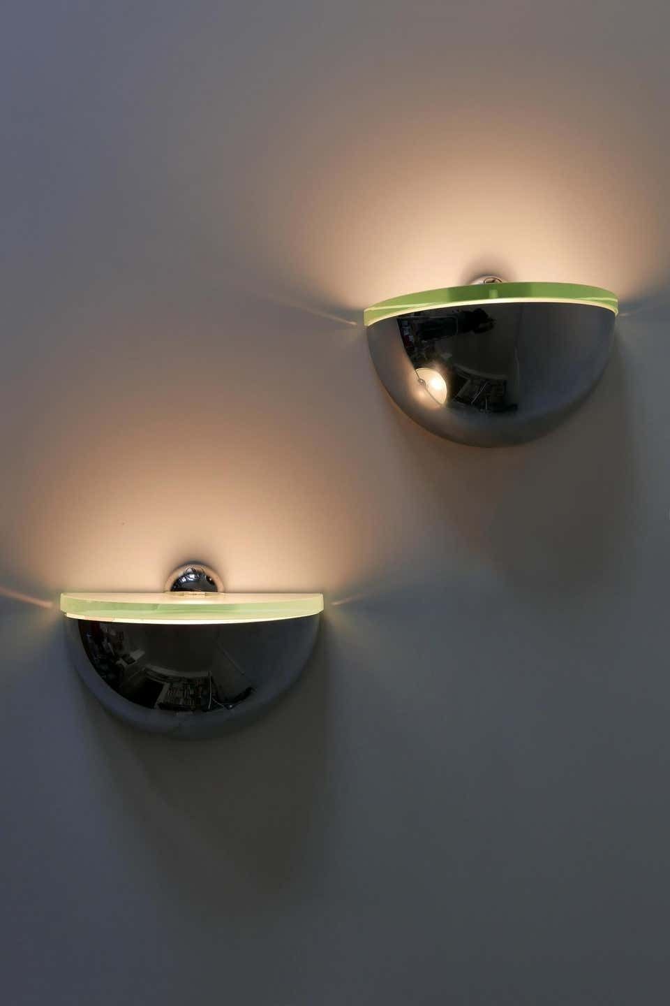 photo furniture Set Of Two Mid Century Modern Wall Lamps Or Sconces By Fontana Arte Italy 1960s