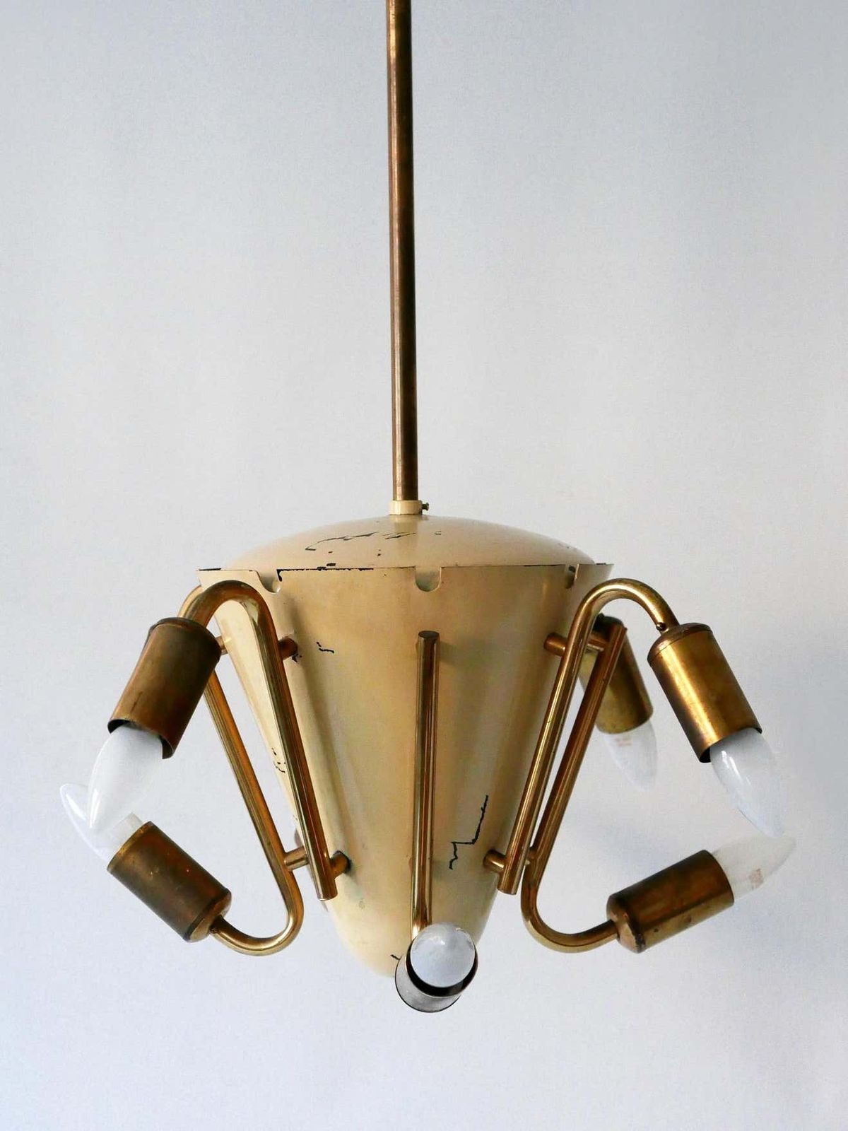 Amazing Mid Century Modern Eight Armed Sputnik Chandelier Or Pendant Lamp, 1950s photo for sale