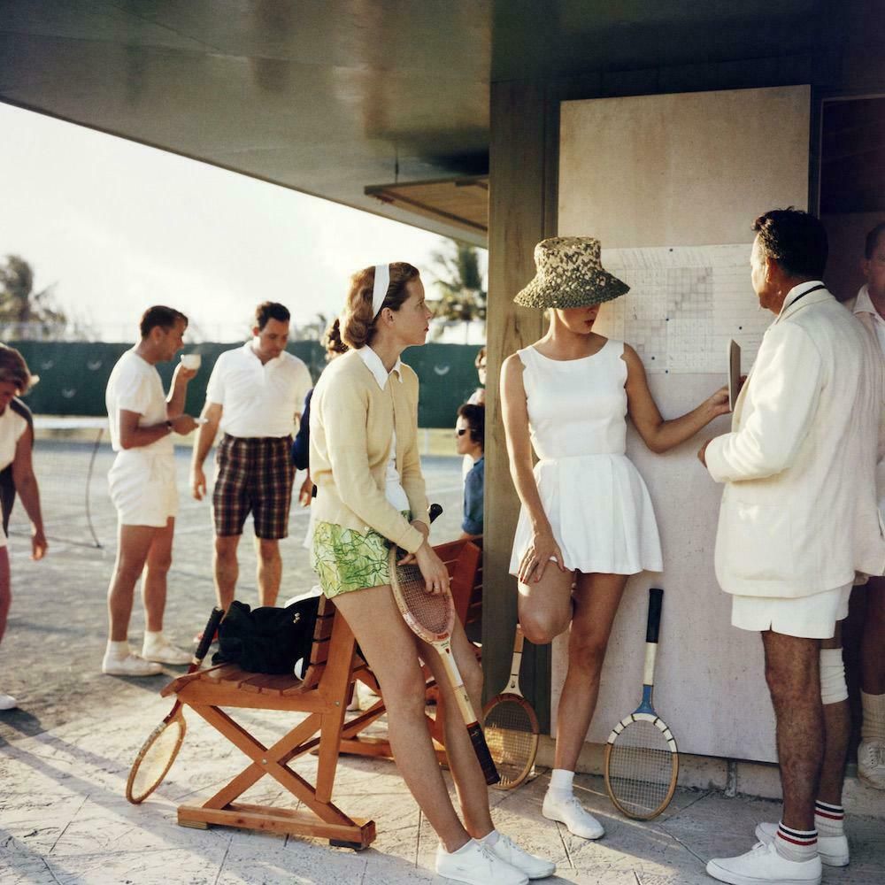 Tennis In The Bahamas, 1957, Slim Aarons   Limited Edition Estate Stamped C Type Print