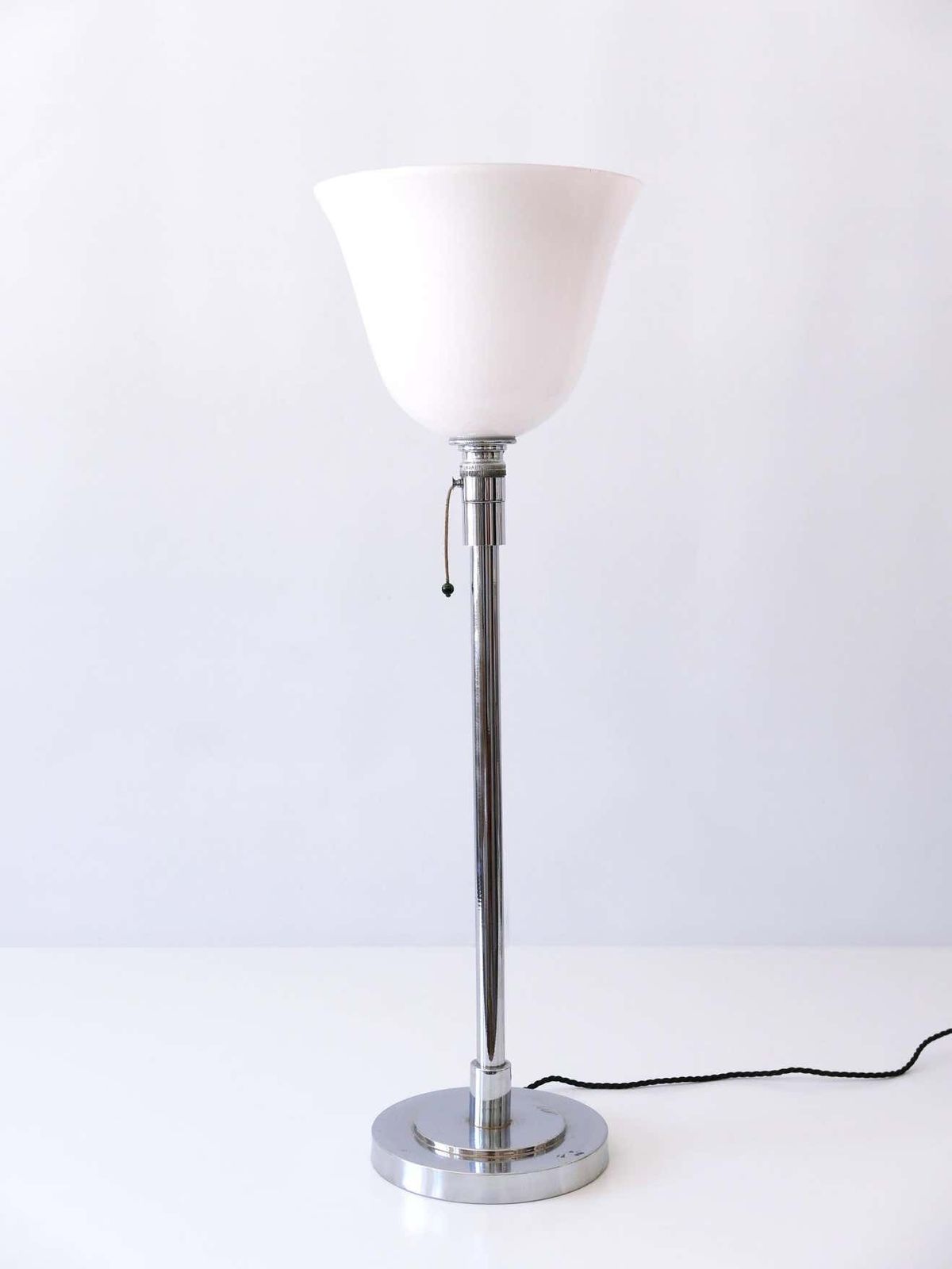 Elegant Art Deco Bauhaus Table Lamp Or Floor Light By Mazda Paris, France, 1930s photo vintage
