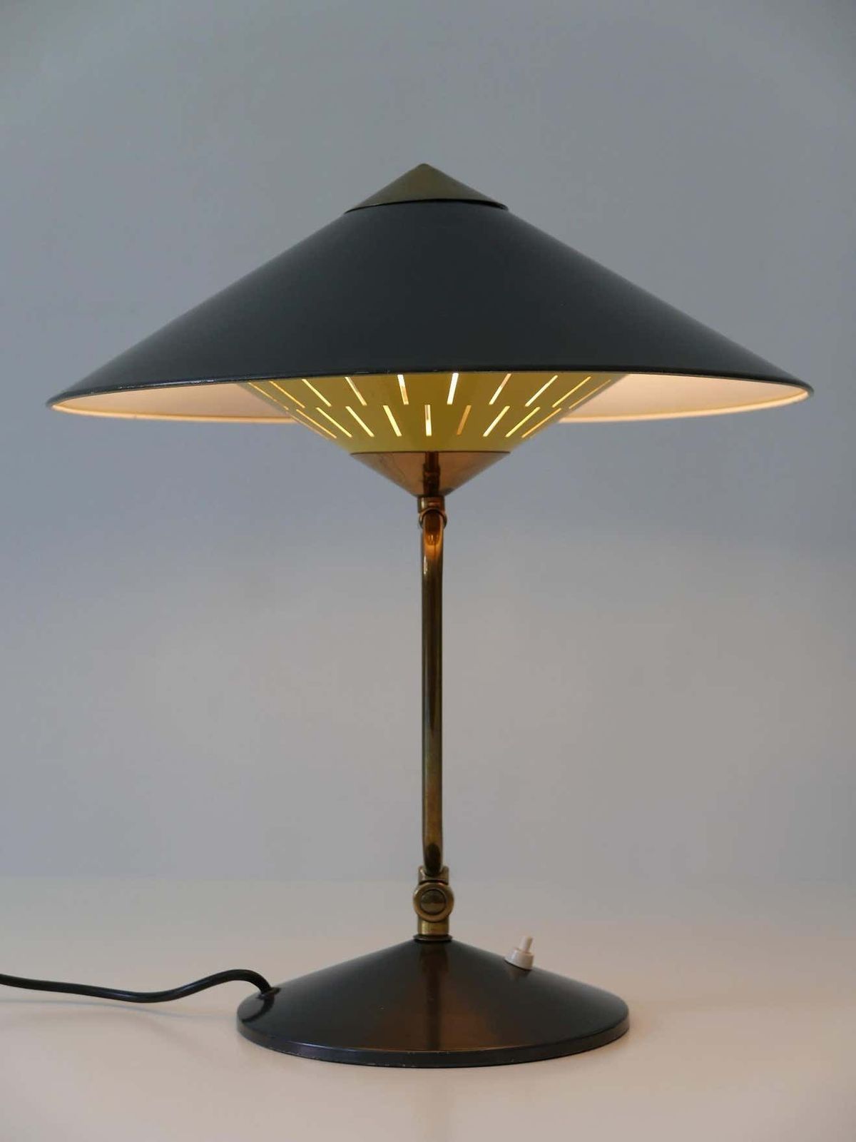 photo furniture Articulated Large Mid Century Modern Table Lamp Or Wall Sconce ''Witch Hut'' 1950s
