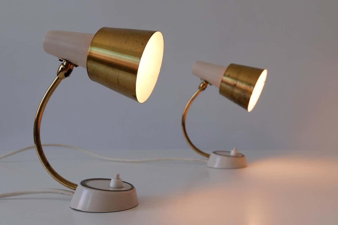 photo buy Set Of Two Mid Century Modern Bedside Table Lamps Or Wall Lights, 1950s, Germany