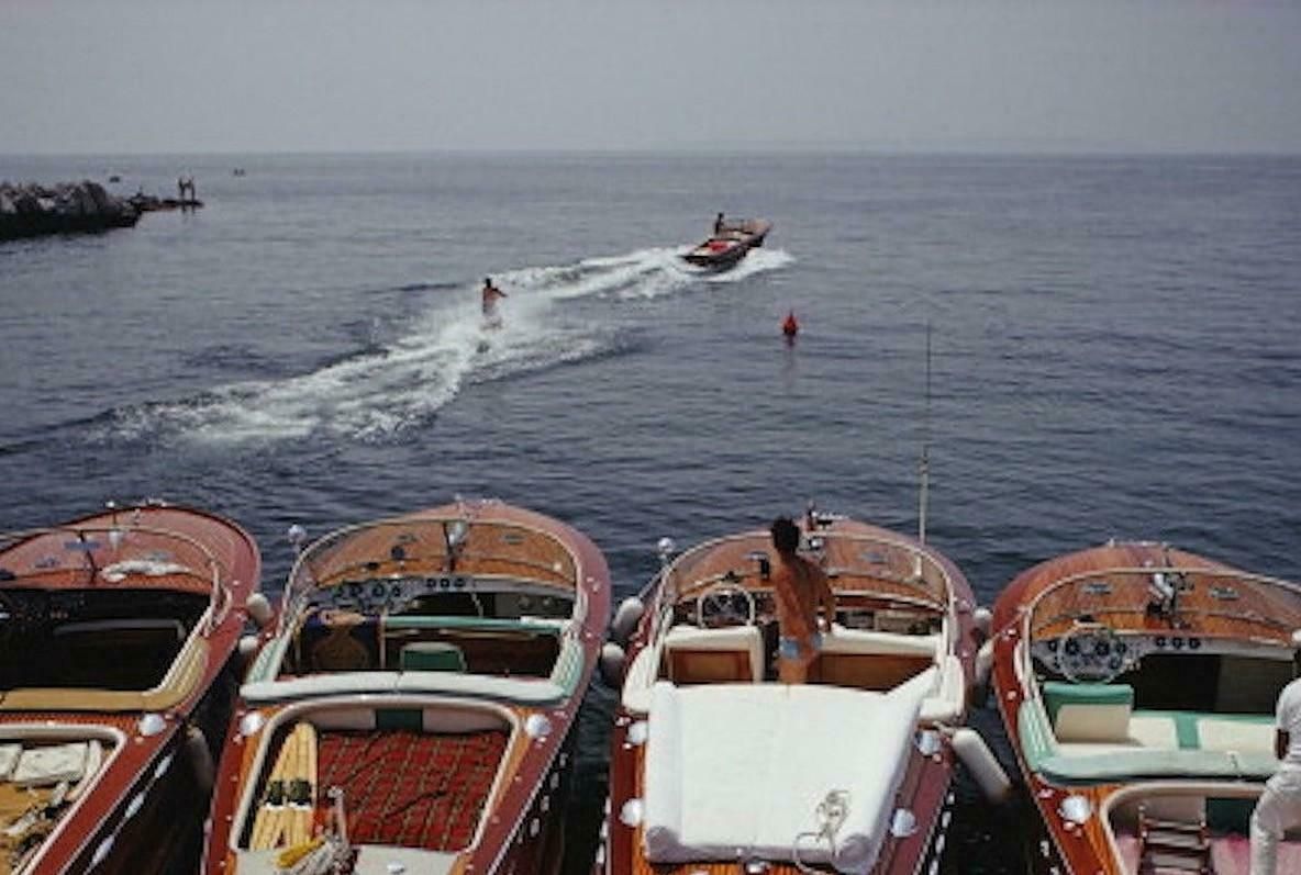 Waterskiing At The Hotel Du Cap, Eden Roc By Slim Aarons   Limited Edition Estate Stamped C Type Print photo for sale