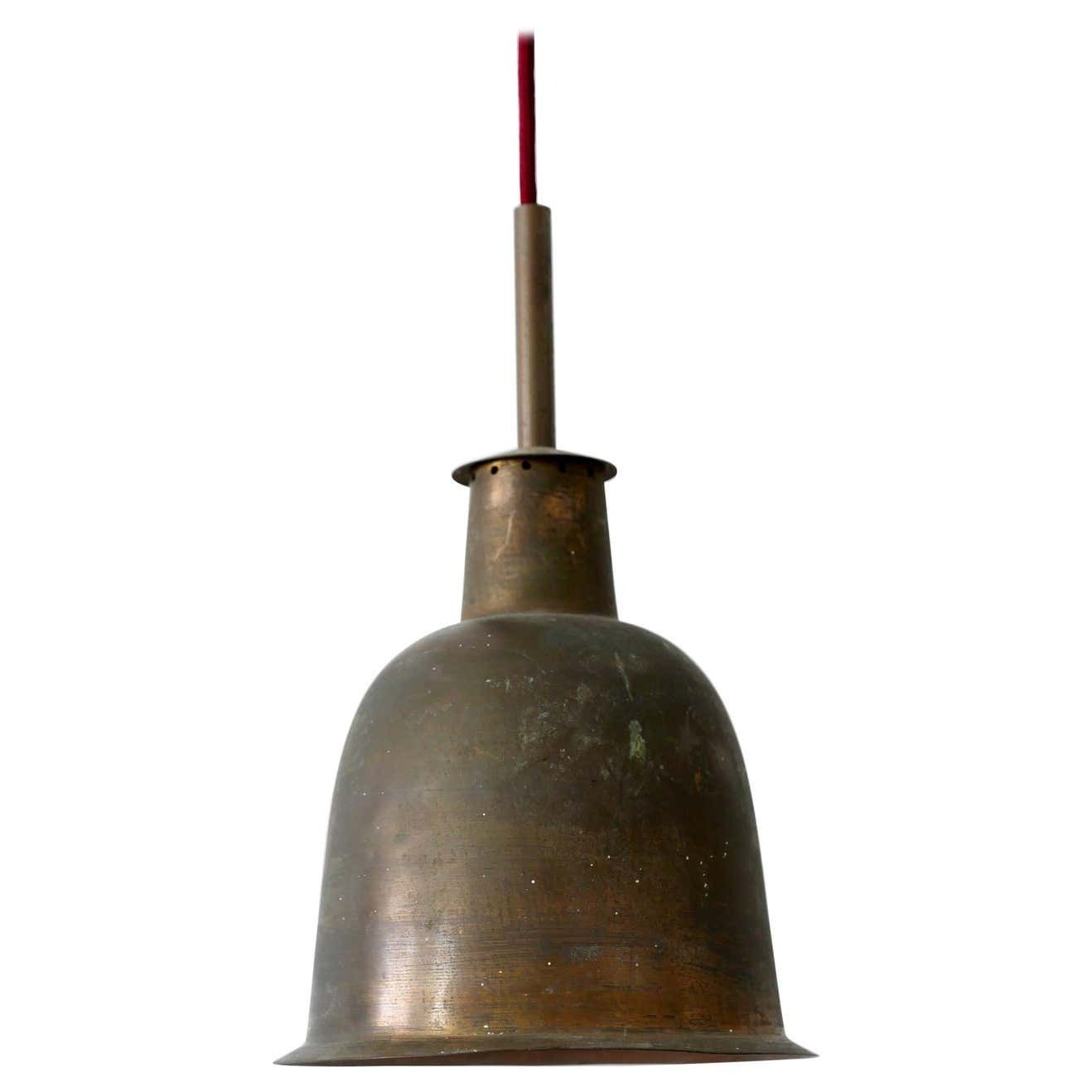 Rare & Elegant Mid Century Modern Brass Church Pendant Lamp, Germany, 1950s