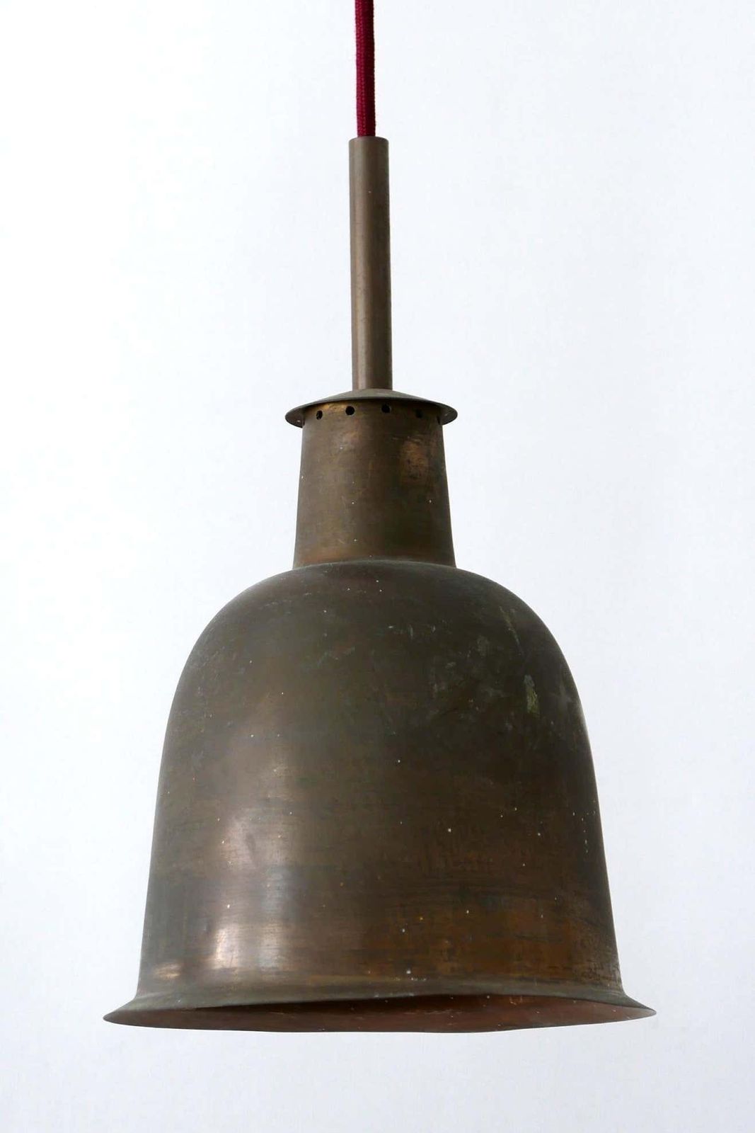 Rare & Elegant Mid Century Modern Brass Church Pendant Lamp, Germany, 1950s photo furniture
