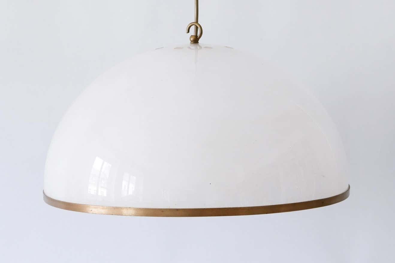 Elegant Mid Century Modern Textured Lucite Pendant Lamp Or Hanging Light, 1970s photo vintage