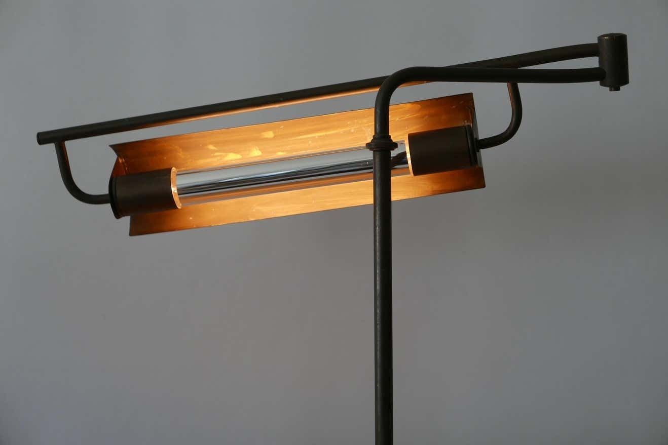 Exceptional Modernist Bauhaus Articulated Brass Clamp Table Lamp, Germany, 1930s photo buy