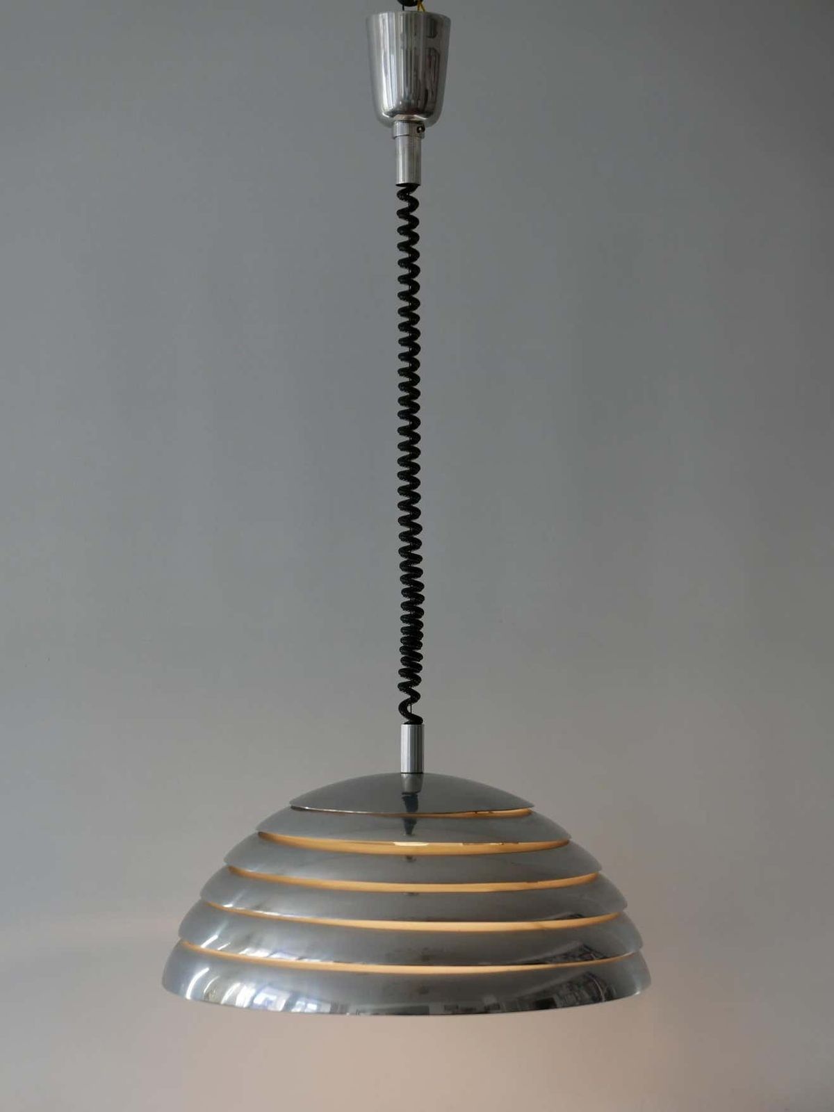 photo for sale Large Mid Century Modern Pendant Lamp By Vereinigte Werkstätten München, 1960s
