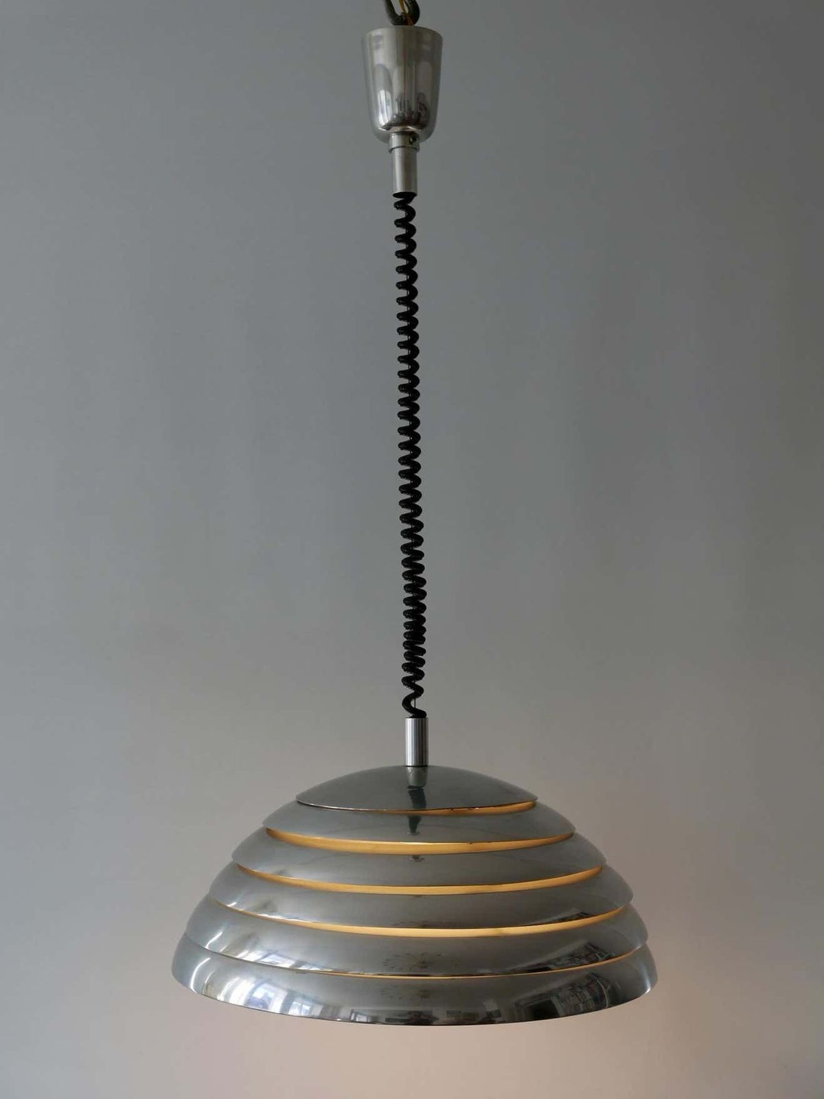 Lighting Large Mid Century Modern Pendant Lamp By Vereinigte Werkstätten München, 1960s photo