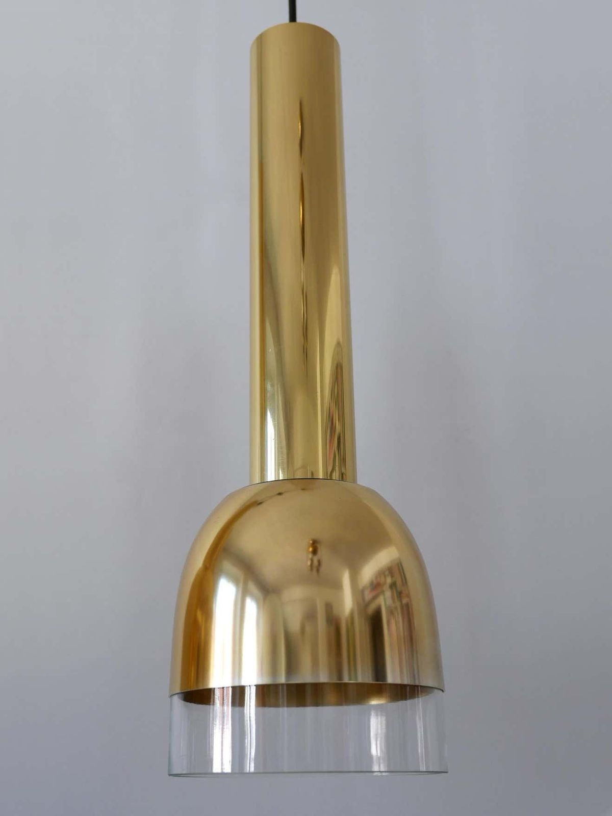 Set Of Three Mid Century Modern Pendant Lamps By Glashütte Limburg Germany 1970s photo 2042.0