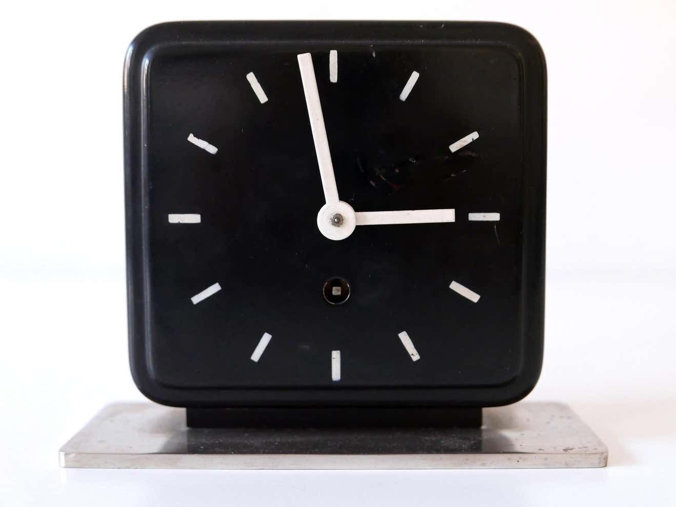 Bauhaus Table Or Desk Clock By Marianne Brandt For Ruppelwerk Gotha Germany 1932 photo vintage