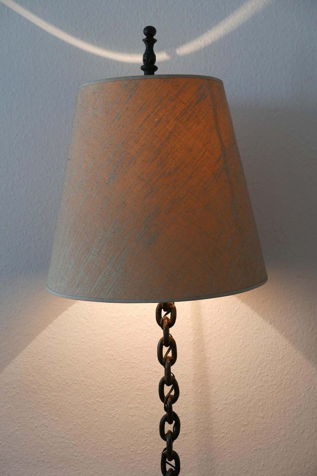 photo for sale Mid Century Modern Franz West Style Wrought Iron Chain Floor Lamp 1960s, Germany