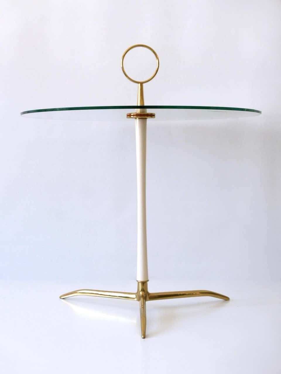 Elegant Mid Century Modern Side Table By Vereinigte Werkstätten Germany 1950s photo 2950.0