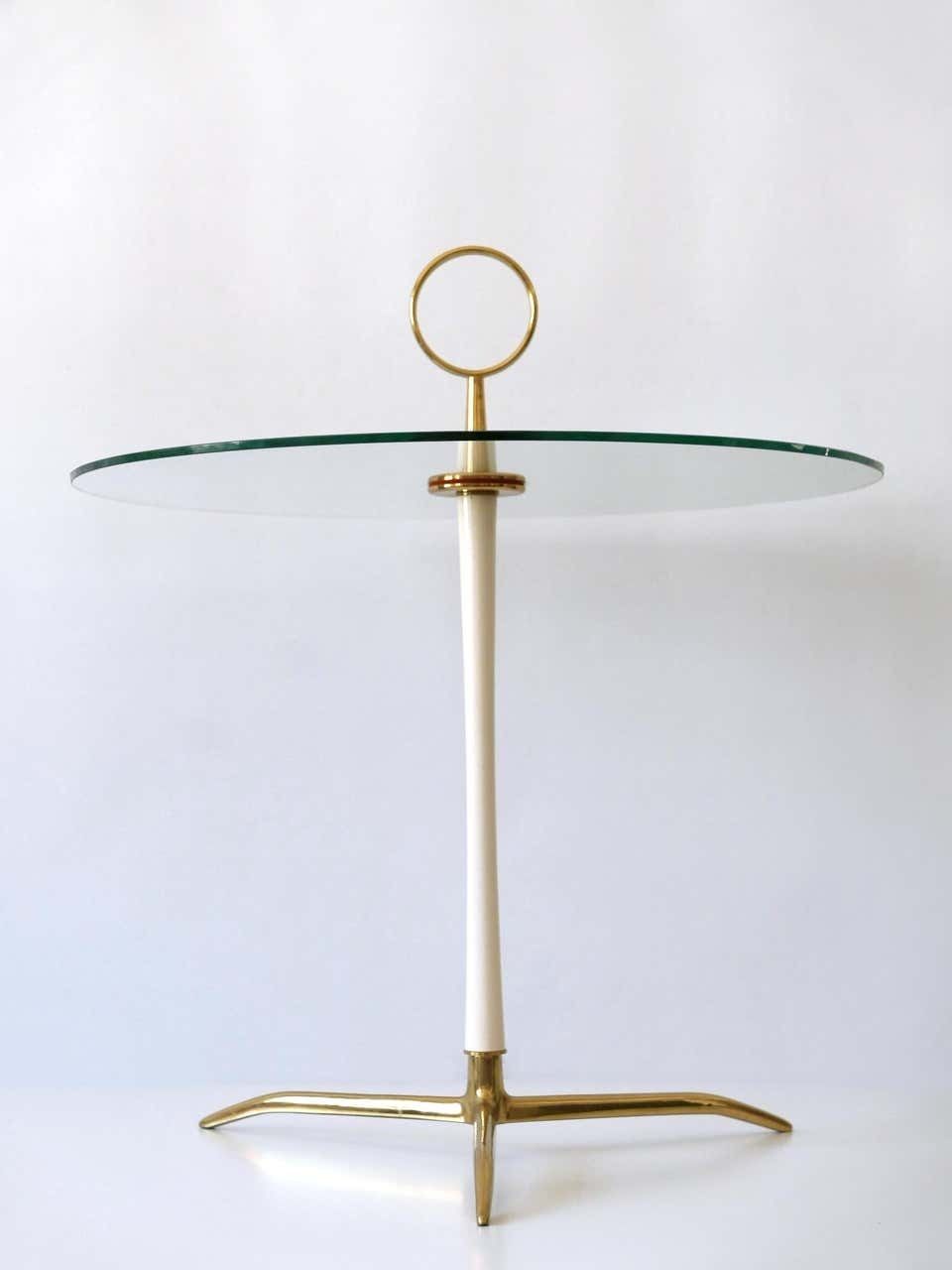 Elegant Mid Century Modern Side Table By Vereinigte Werkstätten Germany 1950s photo buy