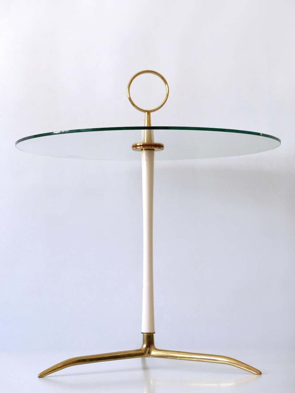 2950.0 Elegant Mid Century Modern Side Table By Vereinigte Werkstätten Germany 1950s photo