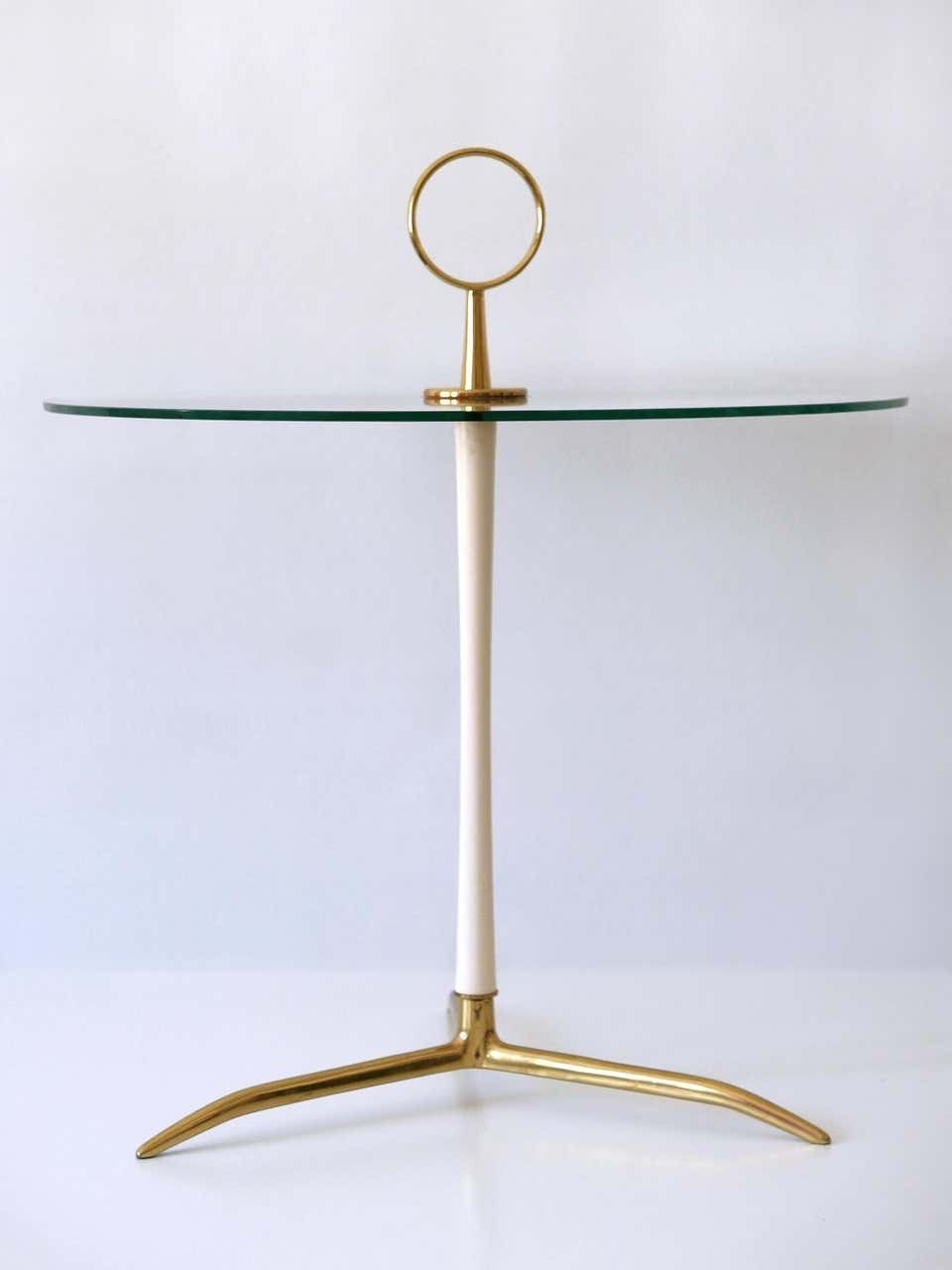 photo vinterior Elegant Mid Century Modern Side Table By Vereinigte Werkstätten Germany 1950s