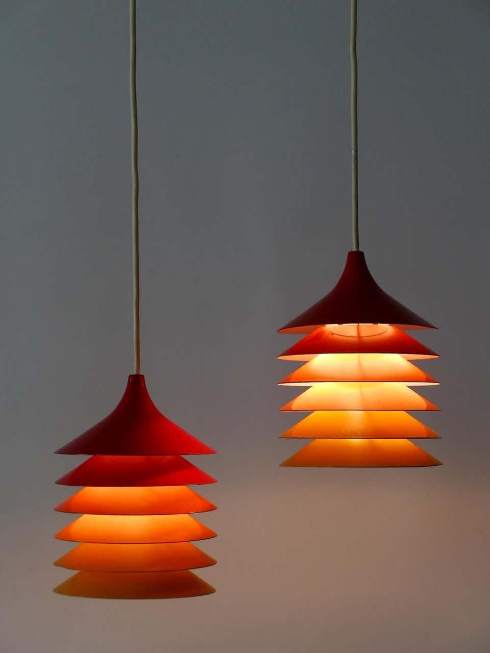 Lighting Set Of Two Duett Pendant Lamps By Bent Gantzel Boysen For Ikea Sweden 1980s photo
