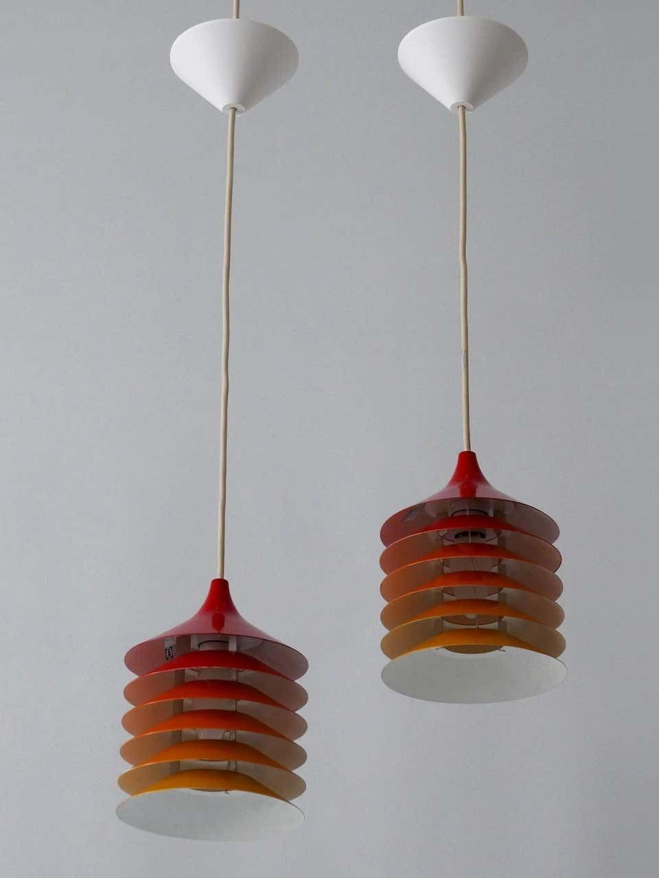 1361.0 Set Of Two Duett Pendant Lamps By Bent Gantzel Boysen For Ikea Sweden 1980s photo