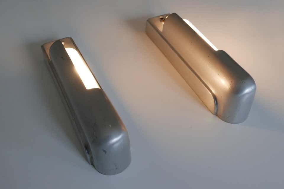 Lighting Rare Set Of Two Streamline Cruise Ship Cabin Sconces By The Simes Co Ny, 1930s photo