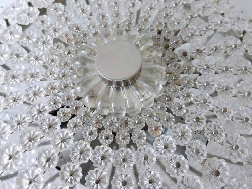 photo buy Lovely Mid Century Modern Glass Flower Flush Mount Or Sconce By H. Richter 1950s