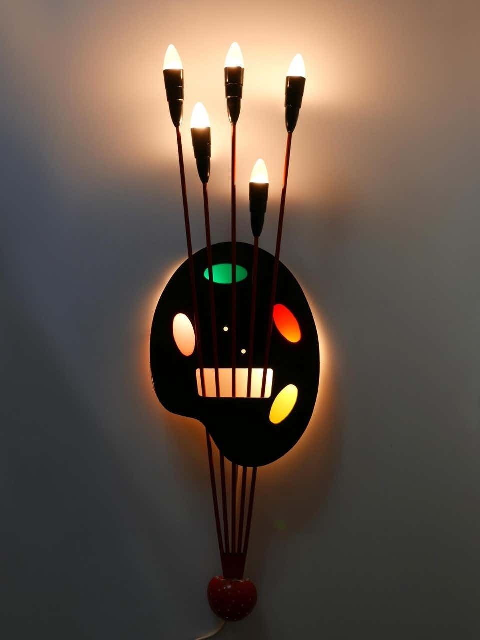 Unique Mid Century Modern Wall Fixture Or Light Object ''Painting Board'', 1950s photo furniture