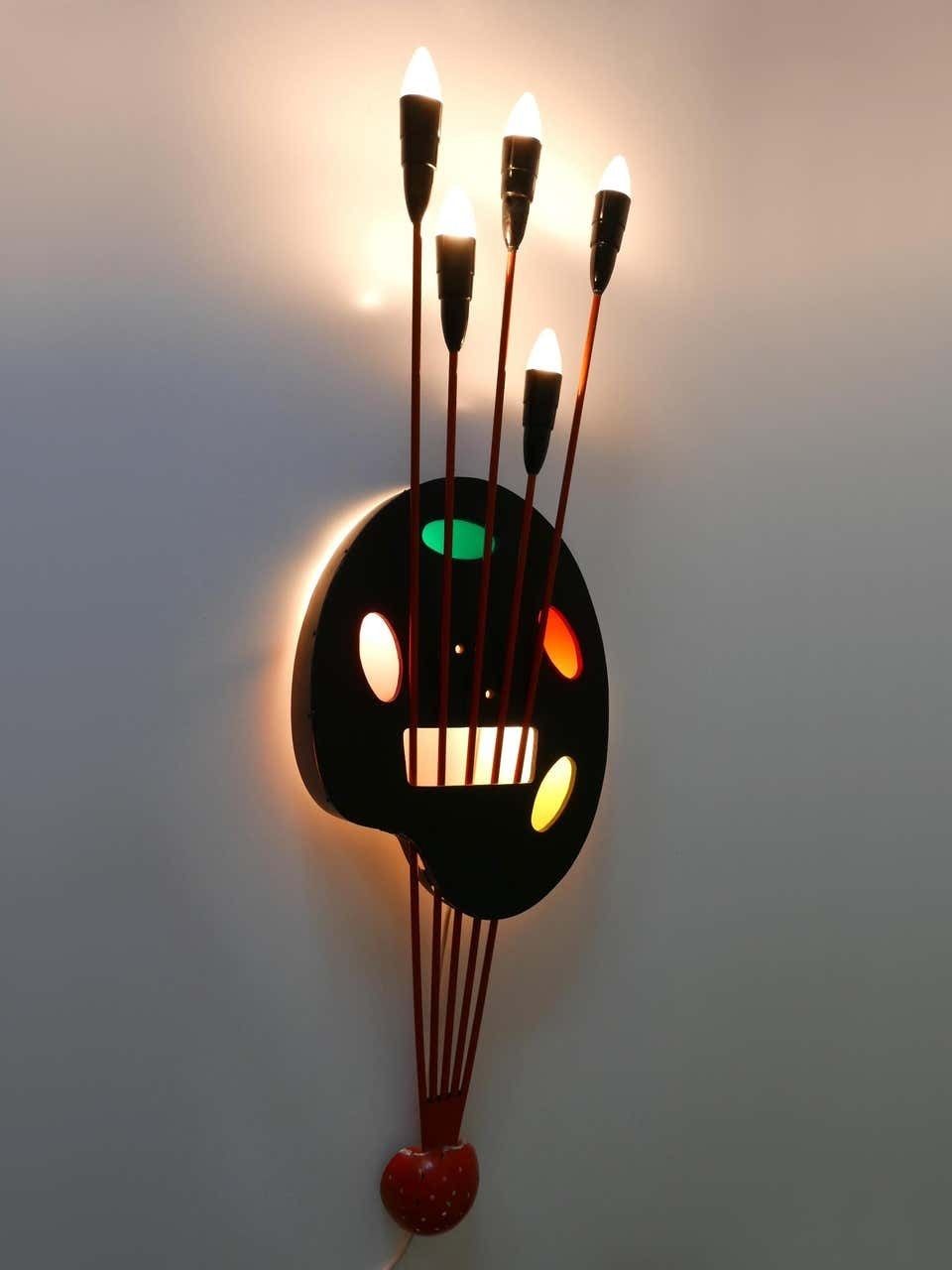 Unique Mid Century Modern Wall Fixture Or Light Object ''Painting Board'', 1950s photo Lighting