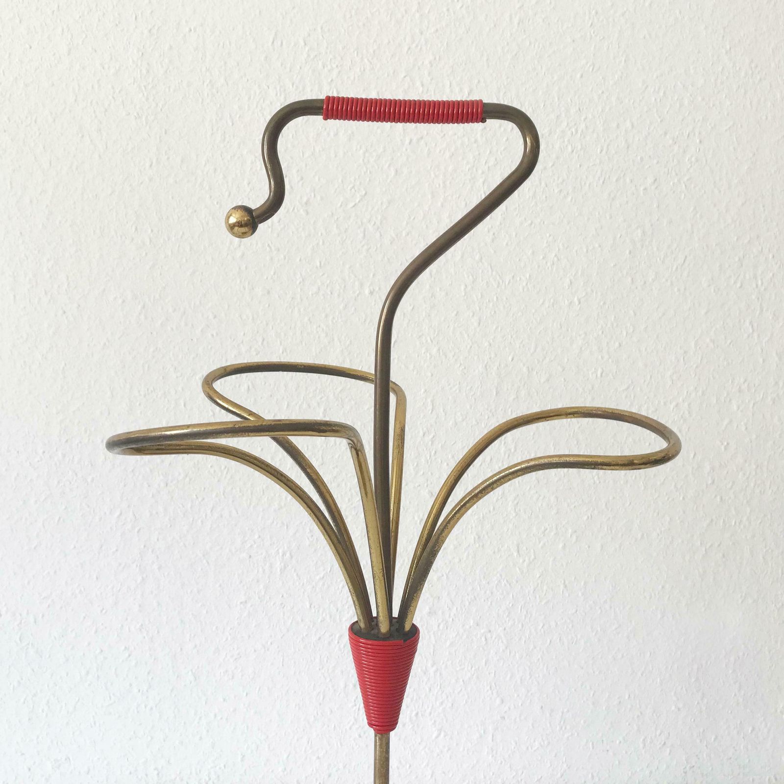photo buy Lovely Mid Century Modern Brass Umbrella Stand 1950s Austria