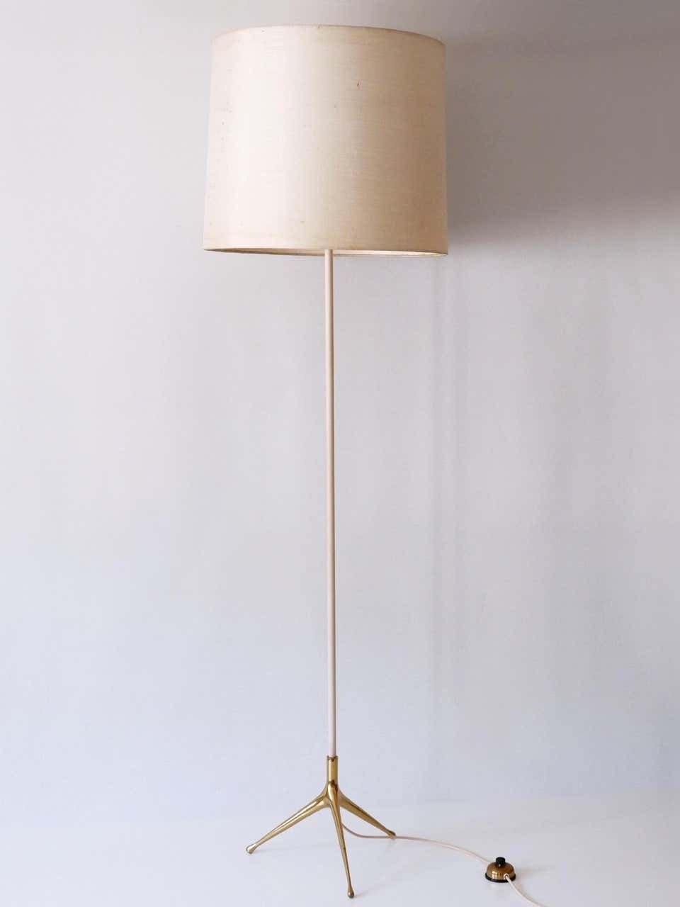 Rare Mid Century Modern Crowfoot Floor Lamp By Vereinigte Werkstätten 1950s photo furniture