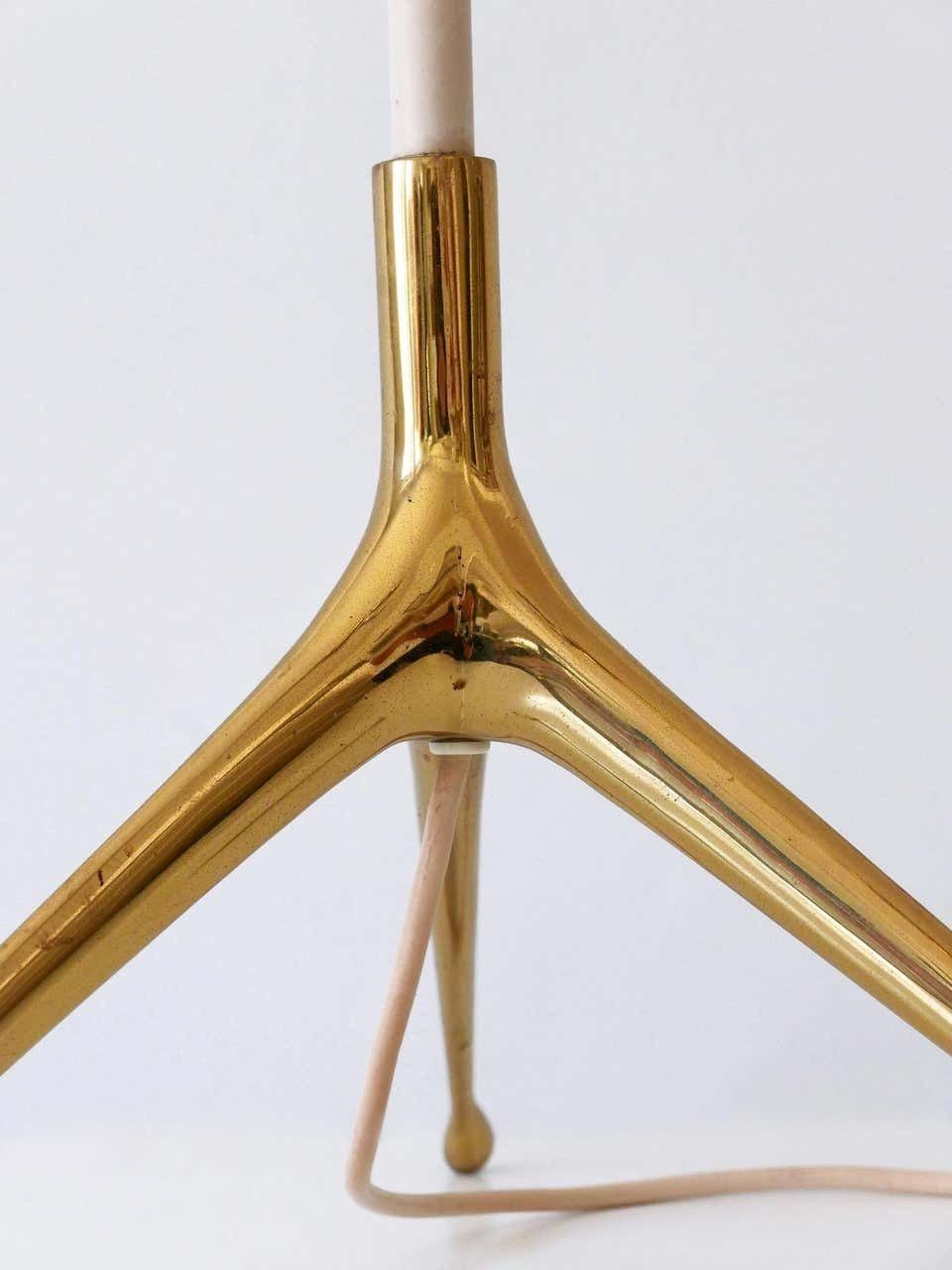 Rare Mid Century Modern Crowfoot Floor Lamp By Vereinigte Werkstätten 1950s photo vintage