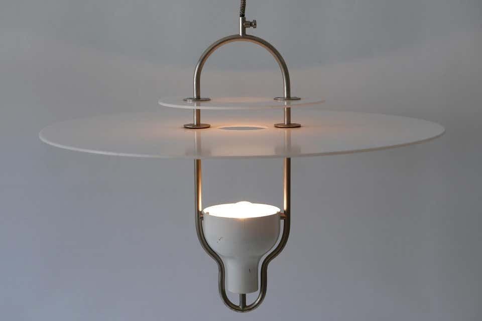 Exceptional Mid Century Modern Ufo Pendant Lamp, Italy, 1960s photo furniture