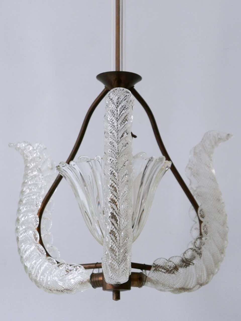 photo vintage Rare Mid Century Modern Chandelier Or Pendant Lamp ''Putti'' By Barovier & Toso