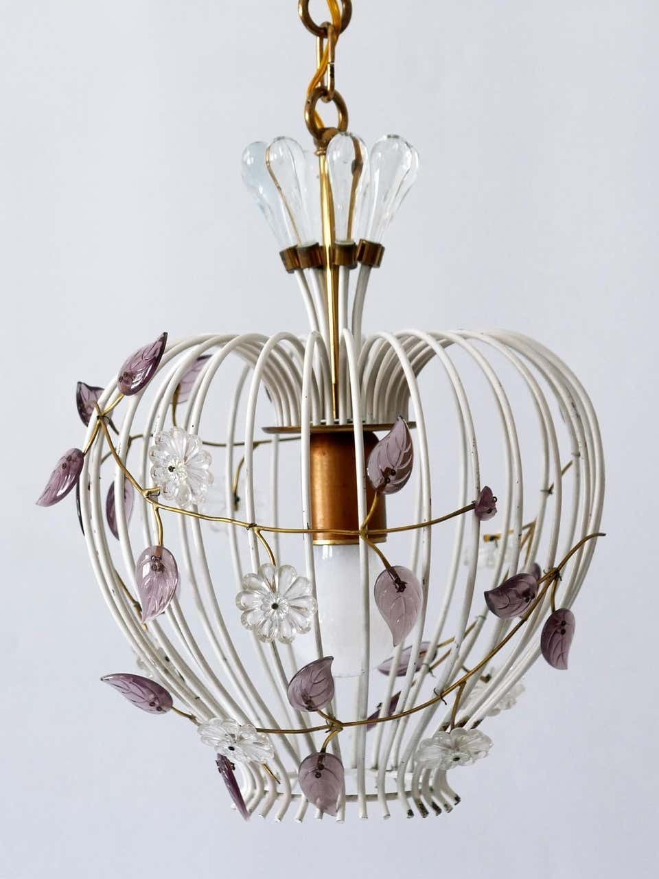 Lovely Mid Century Modern Birdcage Pendant Lamp Or Chandelier Germany 1950s photo buy