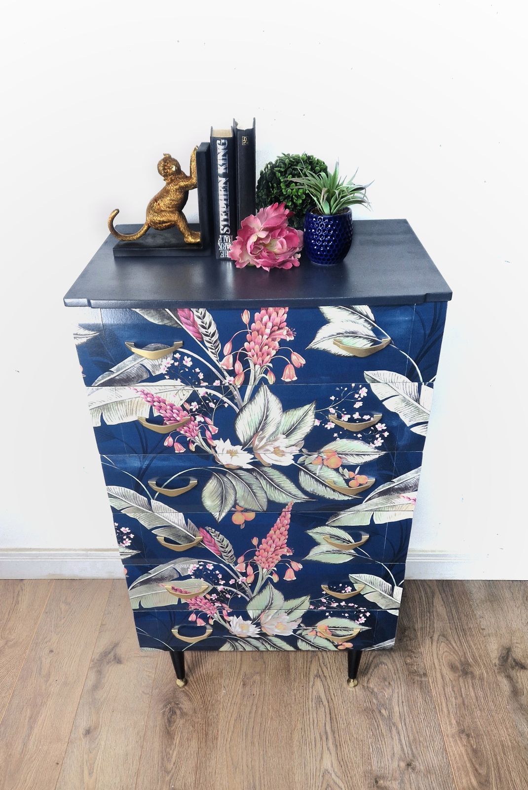 Meredew Chest Of Drawers In Navy Blue photo furniture
