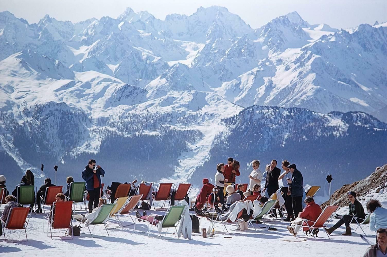 Lounging In Verbier By Slim Aarons