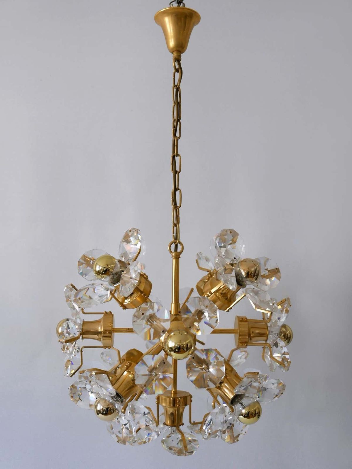 Gorgeous Mid Century Sputnik Chandelier Or Pendant Lamp Dandelion By Palwa 1960s photo for sale