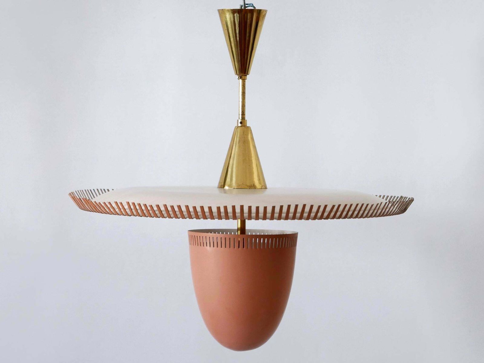 Exceptional & Lovely Mid Century Modern Pendant Lamp Or Chandelier Germany 1950s photo for sale