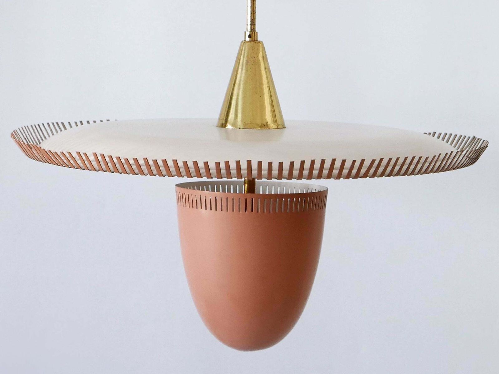 Exceptional & Lovely Mid Century Modern Pendant Lamp Or Chandelier Germany 1950s photo 6260.0