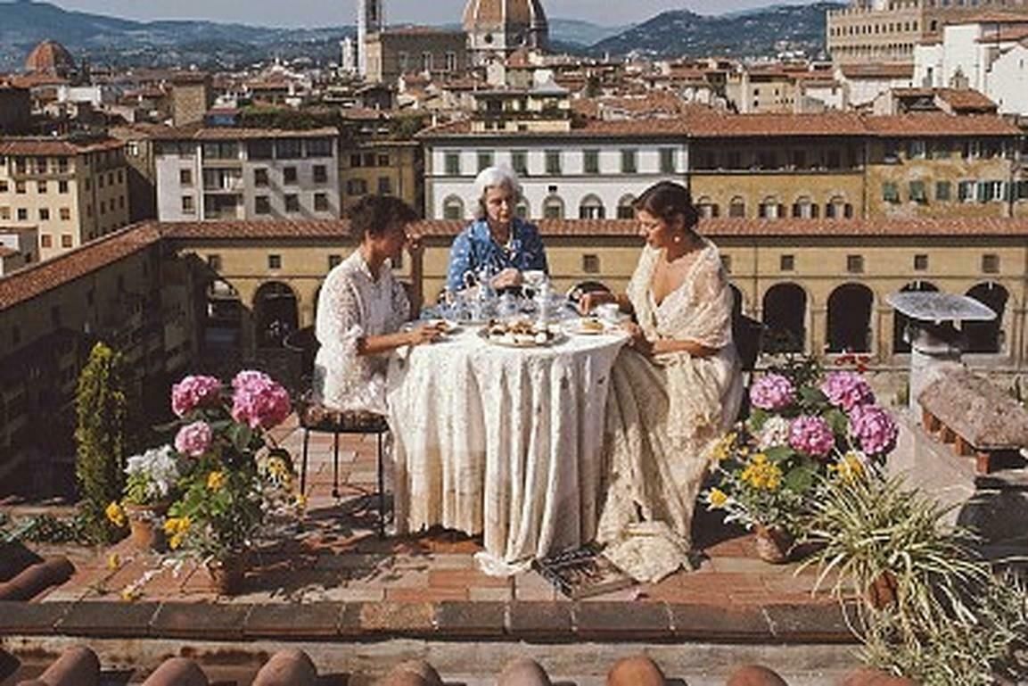 Santa And Serena Antonelli By Slim Aarons, Limited Edition Estate Stamped C Type photo furniture