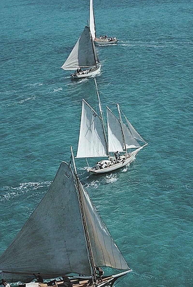 Sailing In The Bahamas By Slim Aarons photo for sale