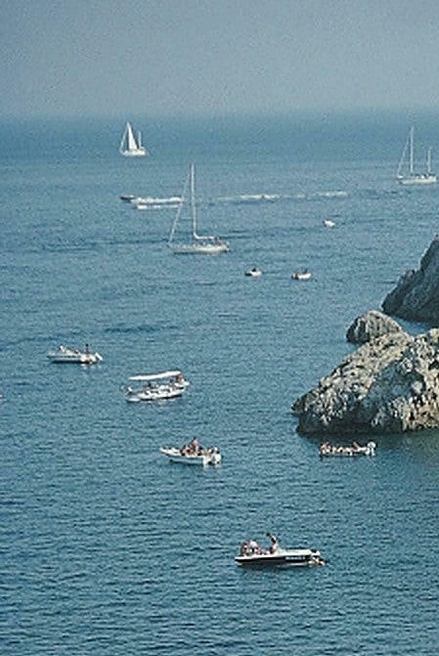 Porto Ercole Boats By Slim Aarons, Limited Edition Estate Stamped C Type photo furniture