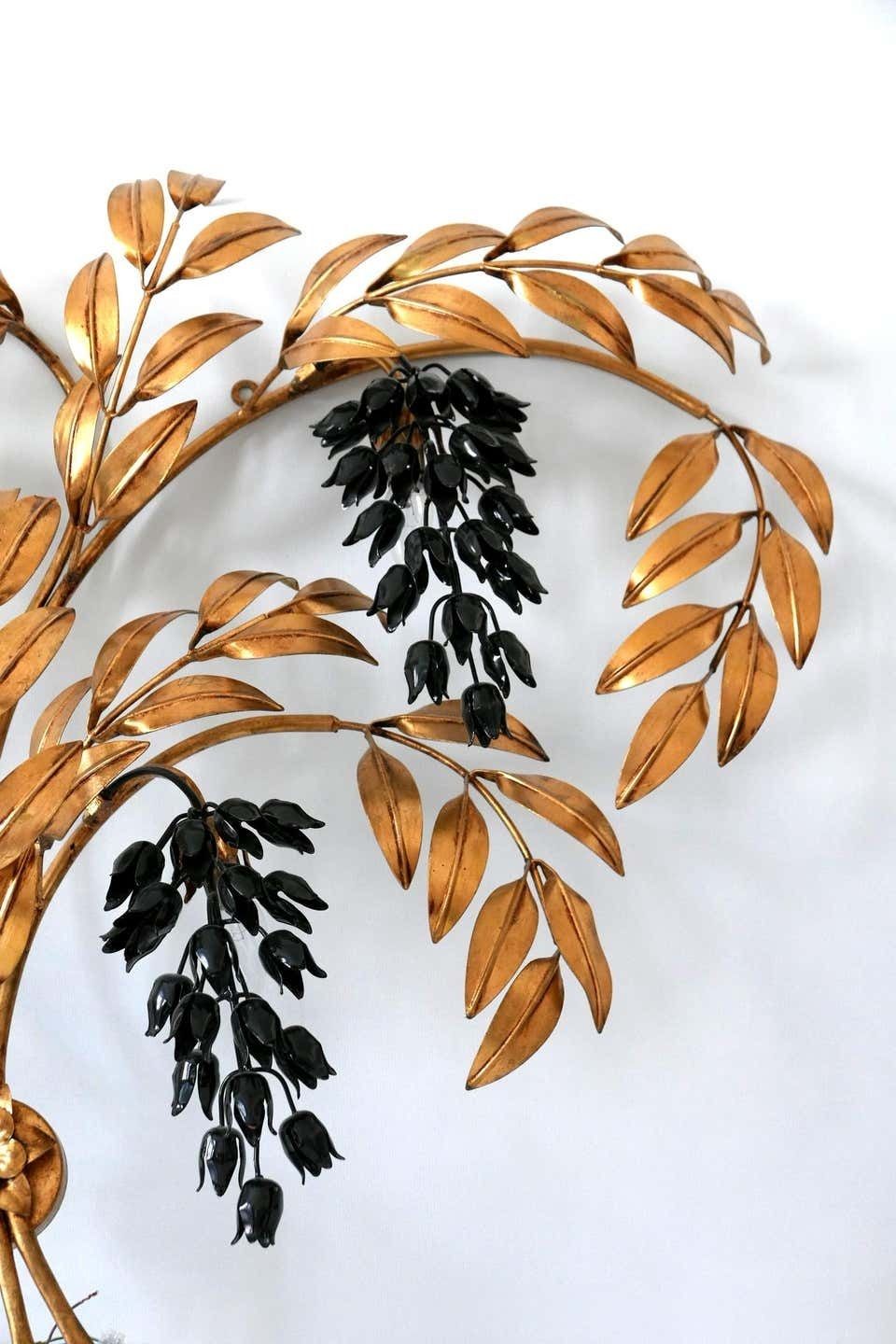 Huge Pioggia D''Oro Gilt Metal Wall Lamp Or Sconce By Hans Kögl, 1970s, Germany photo 2950.0