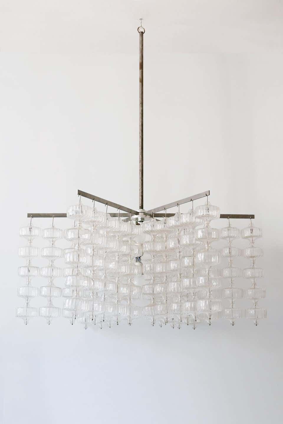 Huge Mid Century Modern Chandelier By Aloys Ferdinand Gangkofner, 1968, Germany photo for sale