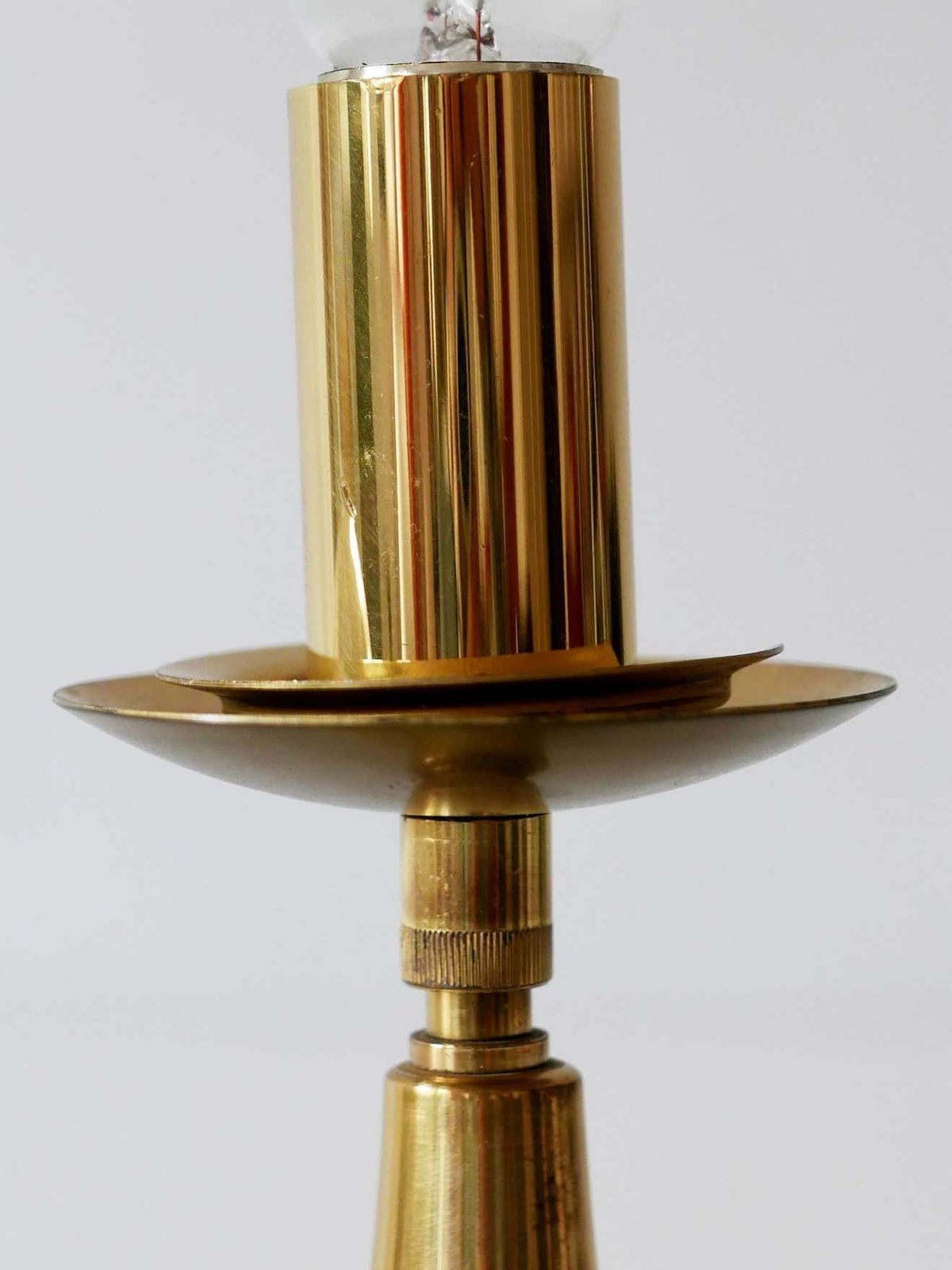 photo for sale Lovely Mid Century Modern Brass Table Lamp By Sölken Leuchten, Germany, 1960s