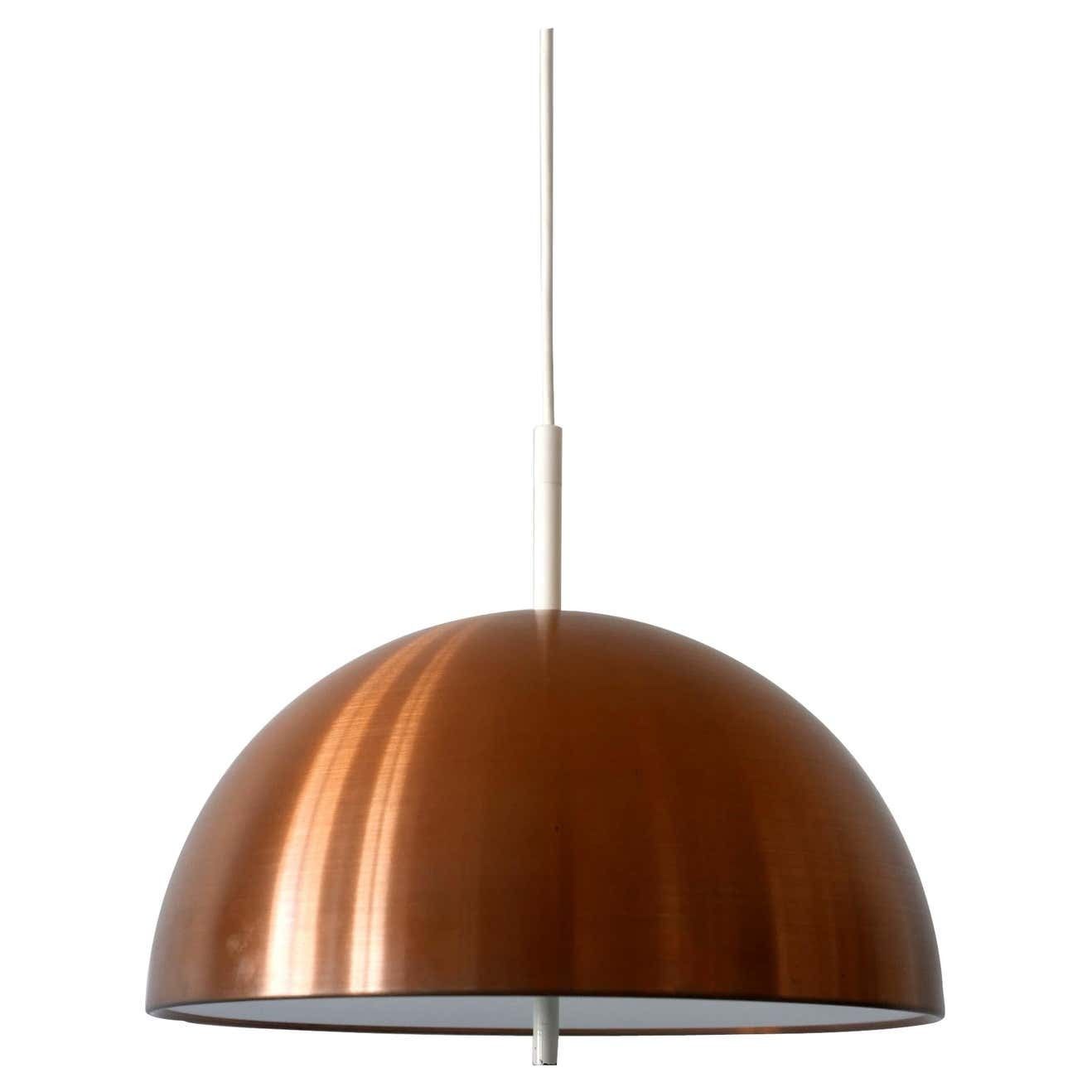 Elegant Mid Century Modern Copper Pendant Lamp By Staff & Schwarz Germany, 1960s