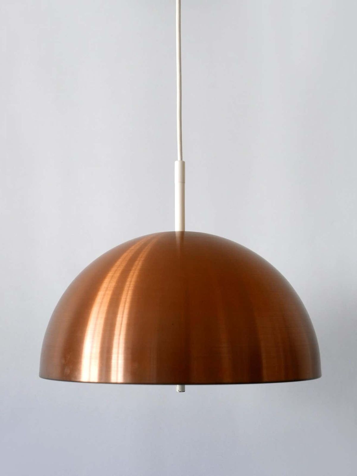 photo for sale Elegant Mid Century Modern Copper Pendant Lamp By Staff & Schwarz Germany, 1960s