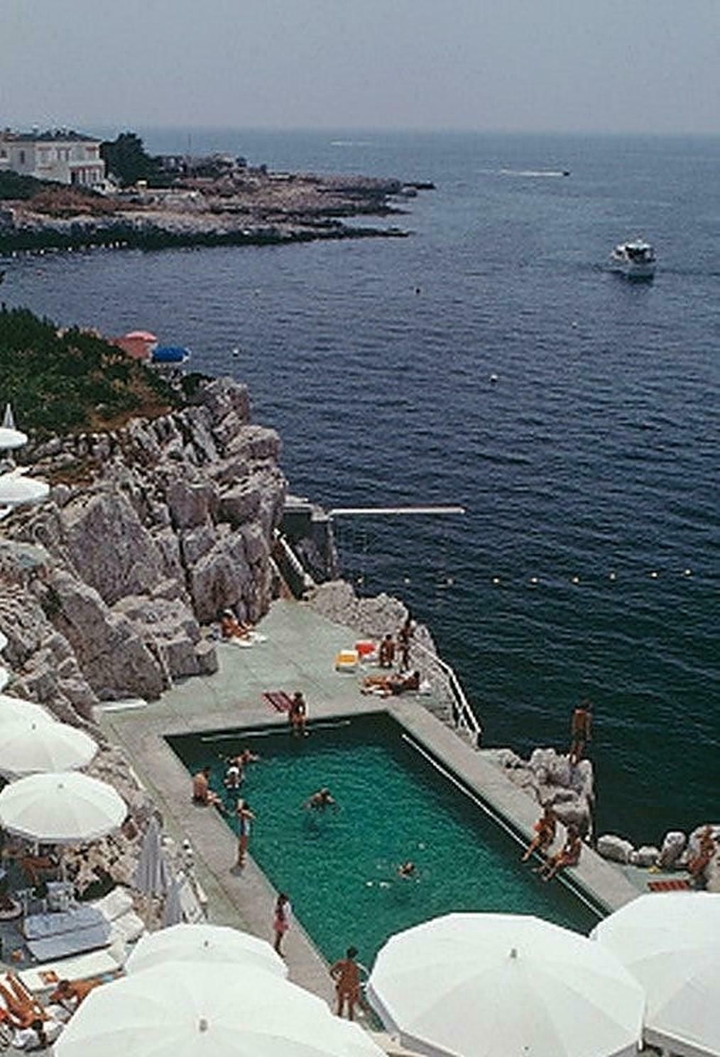 Hotel Du Cap, Eden Roc By Slim Aarons   Limited Edition Estate Stamped C Type Print photo Art